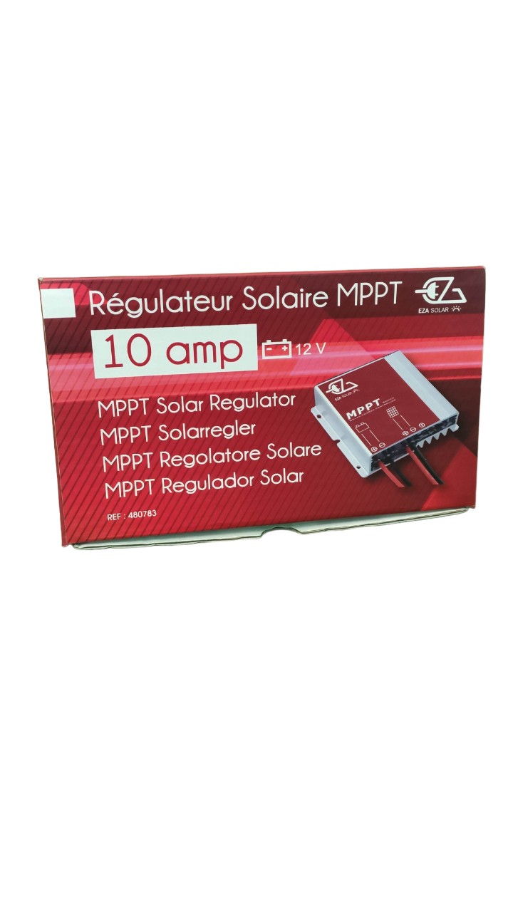 EZA Régulateur Solaire MPPT LCD 10A Meilleur Rendement du Panneau Solaire